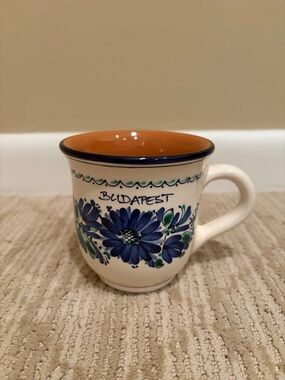 Budapest Floral Ceramic Mug - Blue & Green